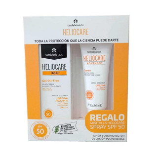 HELIOCARE 360º GEL OIL FREE TOQUE SECO SPF 50 + SPRAY SPF 50