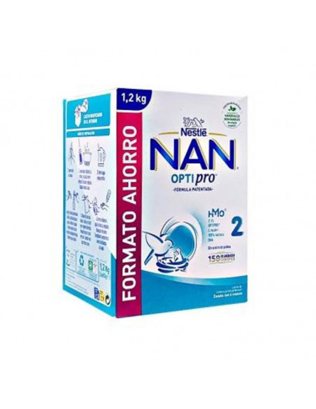NESTLE NAN OPTIPRO 2 LECHE DE CONTINUACION 2 ENVASES 600 G PACK AHORRO