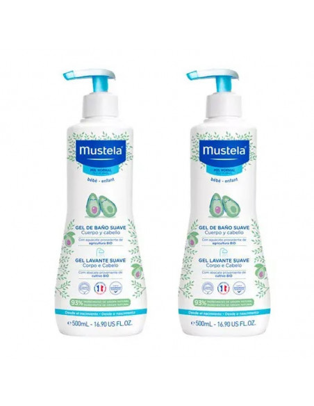 Mustela Bebe Gel Dermo-Limpiador Formato Ahorro Duplo 2X500 Ml Expanscience Laboratoires