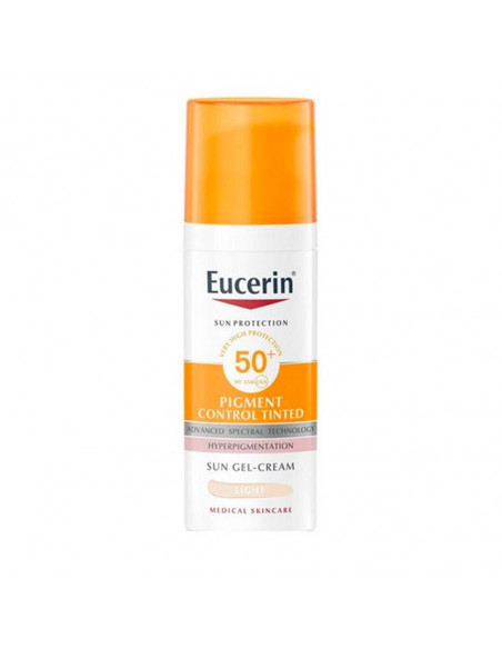 Eucerin Sun Protection Spf 50+ Pigment Control Tinted 1 Envase 50 Ml Color Claro