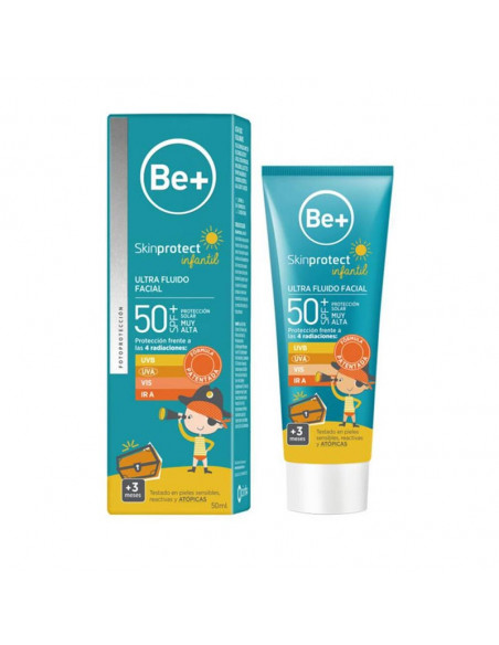 BE+ SKIN PROTECT ULTRAFLUIDO FACIAL SPF50+ INFANTIL 1 TUBO 50 ML