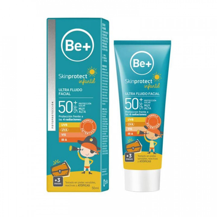 BE+ SKIN PROTECT ULTRAFLUIDO FACIAL SPF50+ INFANTIL 1 TUBO 50 ML