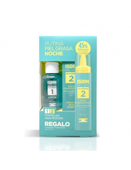ISDIN TEEN SKIN  ACNIBEN PACK RUTINA PIEL GRASA NOCHE