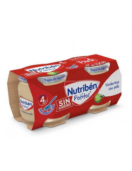 NUTRIBEN POTITOS VERDURITAS CON POLLO 2 ENVASES 120 G