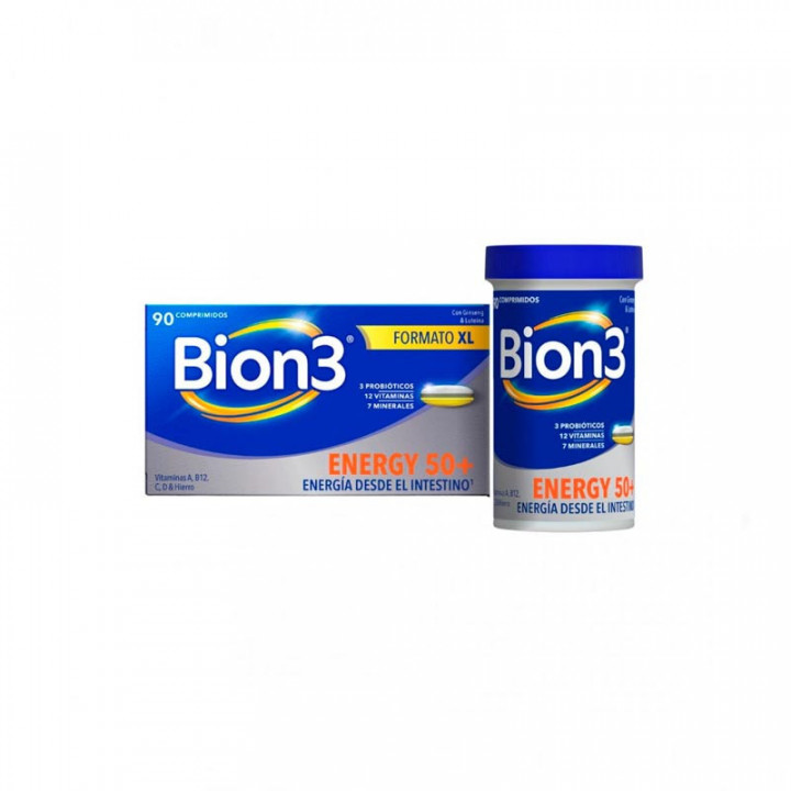 BION3 ENERGY 50+ FORMATO AHORRO FORMATO XL 90 COMPRIMIDOS CON GINSENG Y LUTEINA