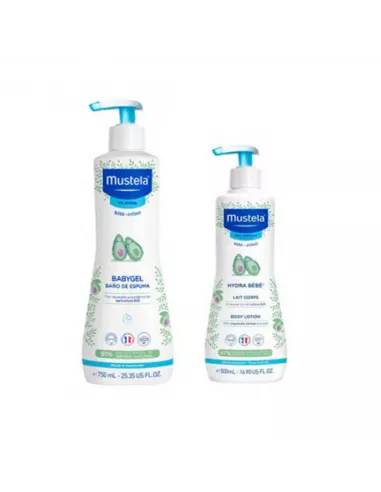 Mustela Pack Babygel 750 Ml +  Hydra Bebe 500 Ml