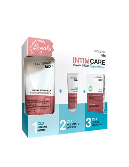 CUMLAUDE LAB INTIM CARE RUTINA INTIMA CLX HIGIENE INTIMA + CLX HIDRATANTE EXTERNO + CLX OVULOS