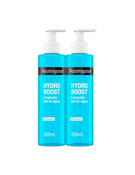 Neutrogena Hydro Boost Limpiador Gel De Agua Sin Perfume 2 Envases 200 Ml