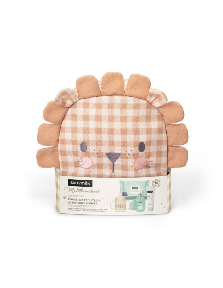 SUAVINEX MOCHILA INFANTIL LEON 1 ENVASE CREMA DEL PAÑAL 300 ML + 1 ENVASE BABY COLOGNE 100 ML + BIBE