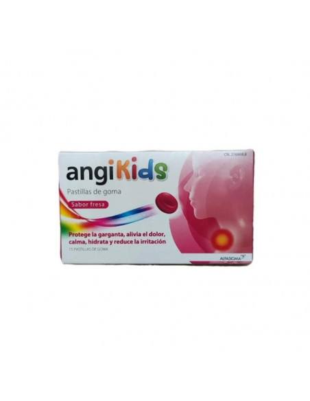 ANGIKIDS SABOR FRESA 15 PASTILLAS DE GOMA