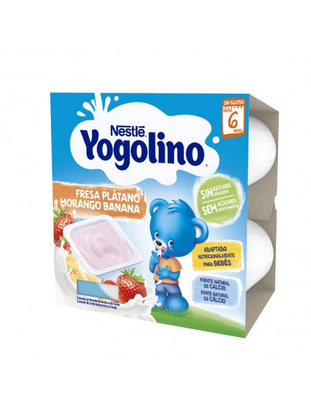 NESTLE YOGOLINO FRESA PLATANO 4 ENVASES 100 G