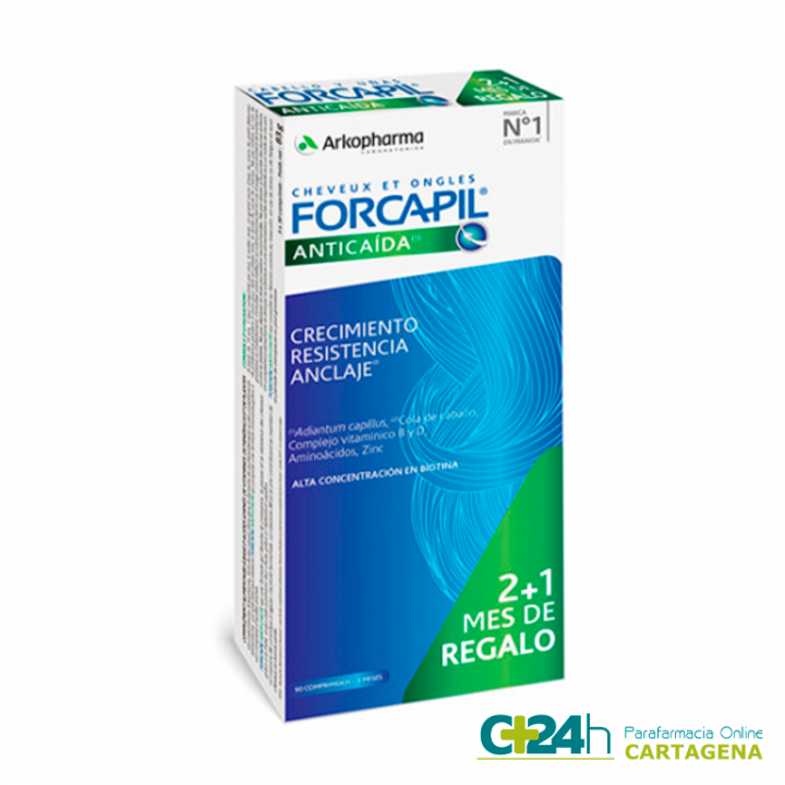 Arkopharma Forcapil Anticaida Cabello 90 Cápsulas 2+1.