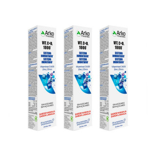 ARKOPHARMA VITAMINA C + D3 1000 60 COMPRIMIDOS EFERVESCENTES SABOR NARANJA PACK AHORRO