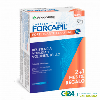 Arko Forcapil Fortificante Keratina +3 Unidades 60 Cápsulas.
