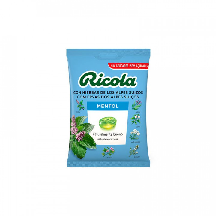RICOLA CARAMELOS SIN AZUCAR 1 BOLSA 70 G SABOR MENTOL