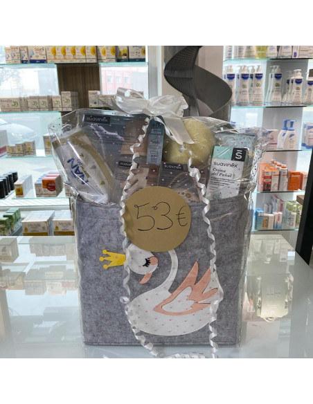 Cesta Personalizada de Bebé Cisne