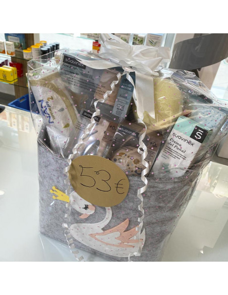 Cesta Personalizada de Bebé Cisne