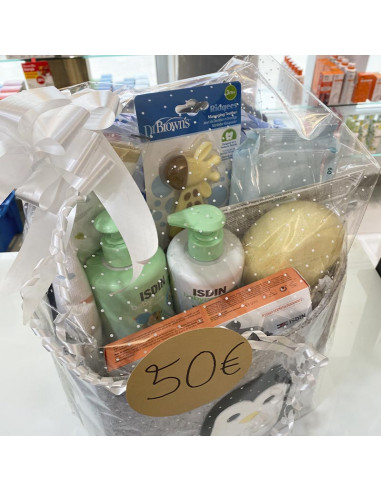 Cesta Personalizada de Bebé Pingüino