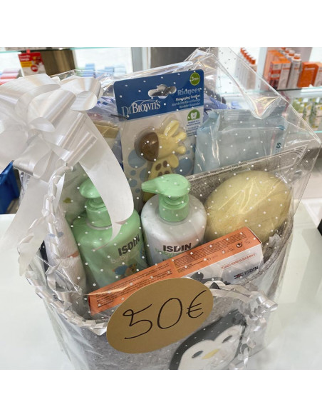 Cesta Personalizada de Bebé Pingüino