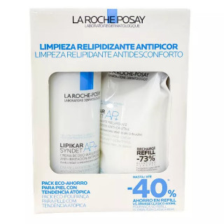 LA ROCHE POSAY LIPIKAR SYNDET DUPLO 2X400ML GELCREMA LIMPIADOR ANTIIRRITACIONES