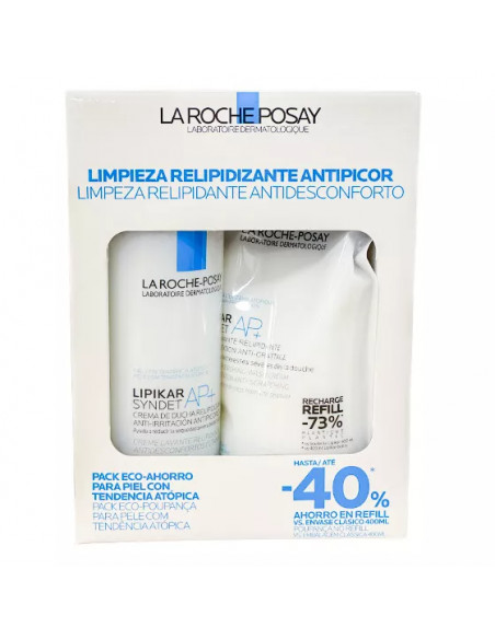 LA ROCHE POSAY LIPIKAR SYNDET DUPLO 2X400ML GELCREMA LIMPIADOR ANTIIRRITACIONES