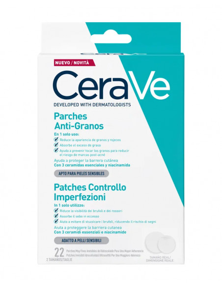 CERAVE PARCHES CONTROL IMPERFECCIONES 22 UNIDADES