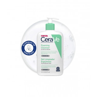Cerave Gel Limpiador Espumoso Piel Normal a Grasa 473ml.