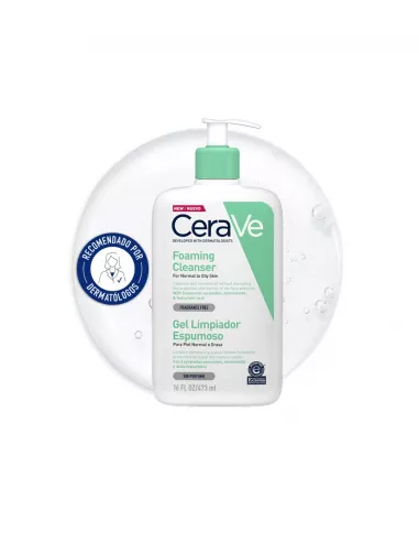 Cerave Gel Limpiador Espumoso 1 Envase 473 Ml...