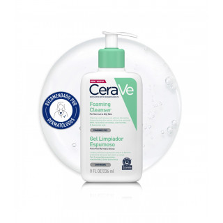 Cerave Gel Limpiador Espumoso Piel Normal a Grasa 236ml.