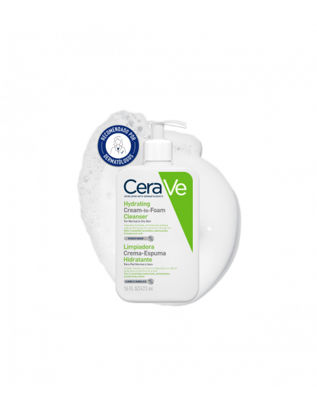 CERAVE GEL LIMPIADOR CREAM TO FOAM 1 ENVASE 473 ML