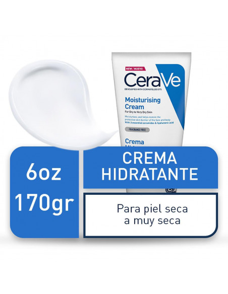 Cerave Crema Hidratante Piel Seca 1 Envase 170 G