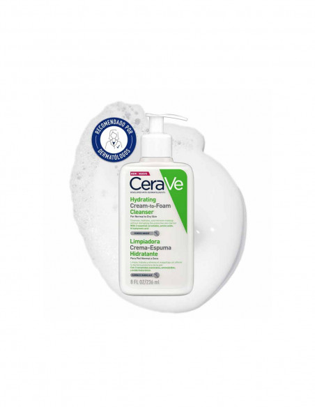 CERAVE LIMPIADORA CREMA ESPUMA HIDRATANTE 1 ENVASE 236 ML
