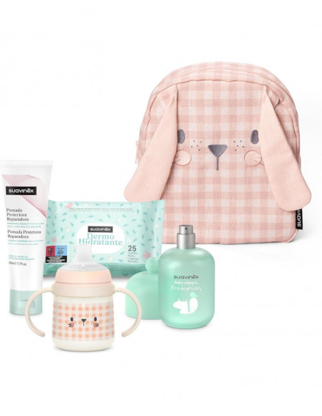 SUAVINEX BABY MY LITTLE BACKPACK CONEJO 1 ENVASE BABY COLOGNE 100 ML + POMADA 1 TUBO 50 ML + TOALLIT