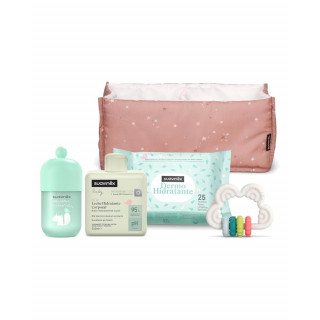 SUAVINEX CANASTILLA BABY ORGANISER DREAMS SET COLOR ROSA
