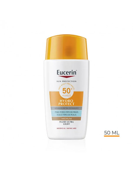 EUCERIN SUN HYDROPROTECT FLUIDO ULTRA LIGHT SPF 50+ 1 TUBO 50 ML TONO MEDIO