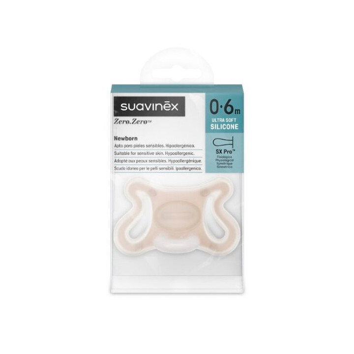 SUAVINEX CHUPETE SILICONA FISIOLOGICO SUAVINEX SX PRO ZERO-ZERO 0 - 6 MESES 1 UNIDAD LIGHT SAND