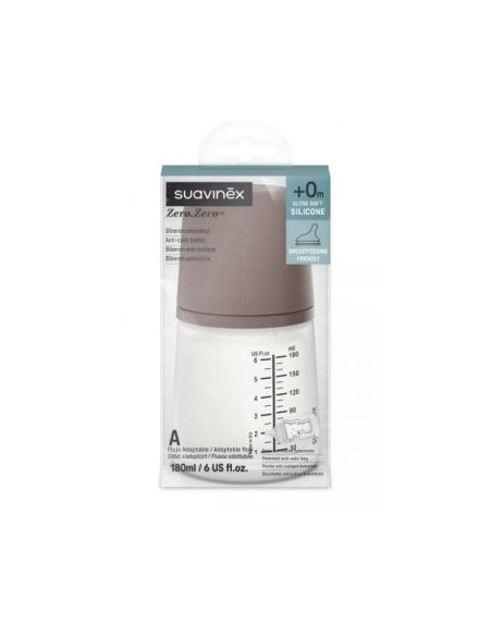 SUAVINEX BIBERON ANTICOLICO T SILICONA ADAPTABLE + 0 MESES 1 ENVASE 180 ML CARAMEL
