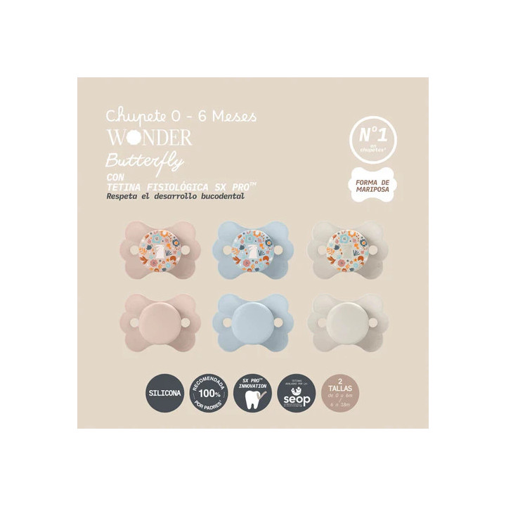 SUAVINEX PREMIUM CHUPETE FISIOLOGICO COUTURE TETINA SILICONA DE 0 A 6 MESES, 1 UNIDAD