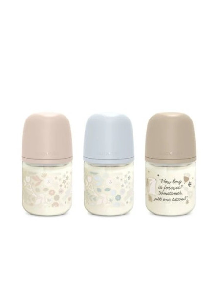 SUAVINEX BIBERON  DE VIDRIO CON BOCA ANCHA DE 120 ML