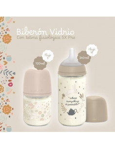 SUAVINEX BIBERON  DE VIDRIO CON BOCA ANCHA DE 120 ML 2