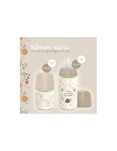 SUAVINEX BIBERON DE VIDRIO CON BOCA ANCHA DE...