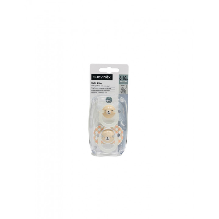 SUAVINEX CHUPETE SILICONA T FISIOLOGICA SUAVINEX FUSION 6-18 M 2 U