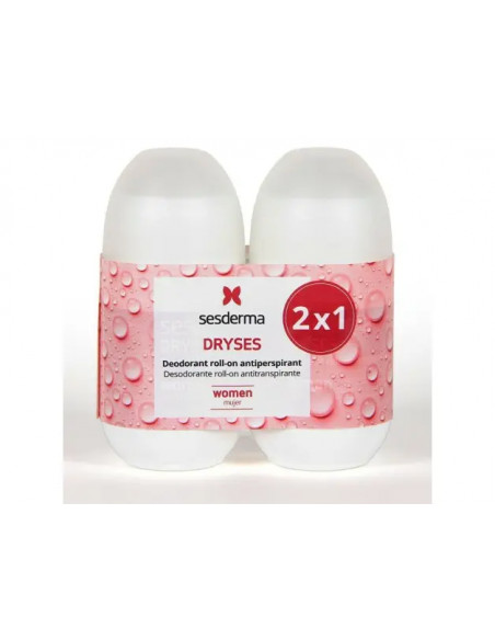 SESDERMA DRYSES DESODORANTE ANTITRANSPIRANTE MUJER ROLL ON  FORMATO AHORRO 2X75 ML