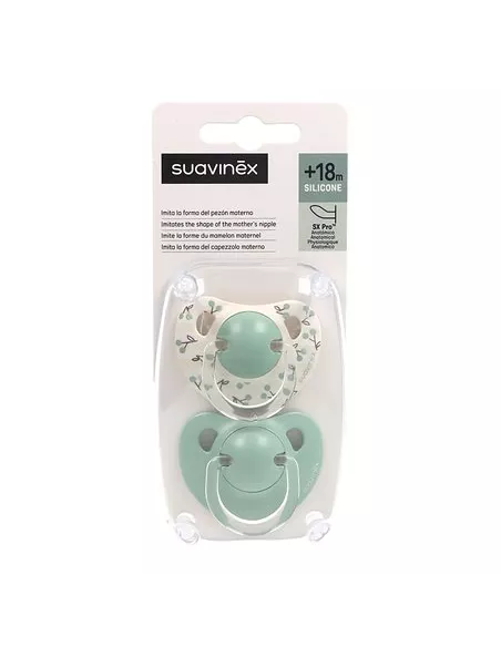 Suavinex Chupete Silicona Anatomico Suavinex Clasico +18M 2 U