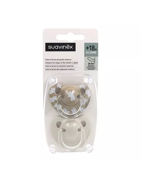 Suavinex Chupete Silicona Anatomico Suavinex Clasico +18M 2 U