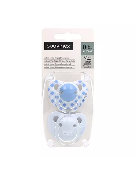 Suavinex Chupete Silicona Anatomico Suavinex Clasico 0-6M 2 U