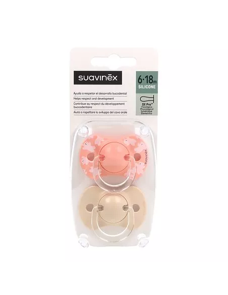 Suavinex Chupete Silicona Fisiologico 6-18 M 2 Unidades