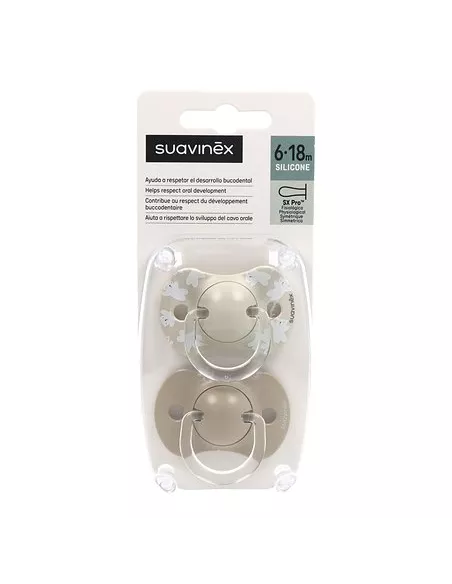 Suavinex Chupete Silicona Fisiologico 6-18 M 2 Unidades