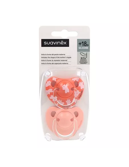 Suavinex Chupete Silicona Fisiologico 6-18 M 2 Unidades
