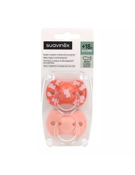 Suavinex Chupete Silicona Fisiologico Suavinex +18 M 2 Unidades